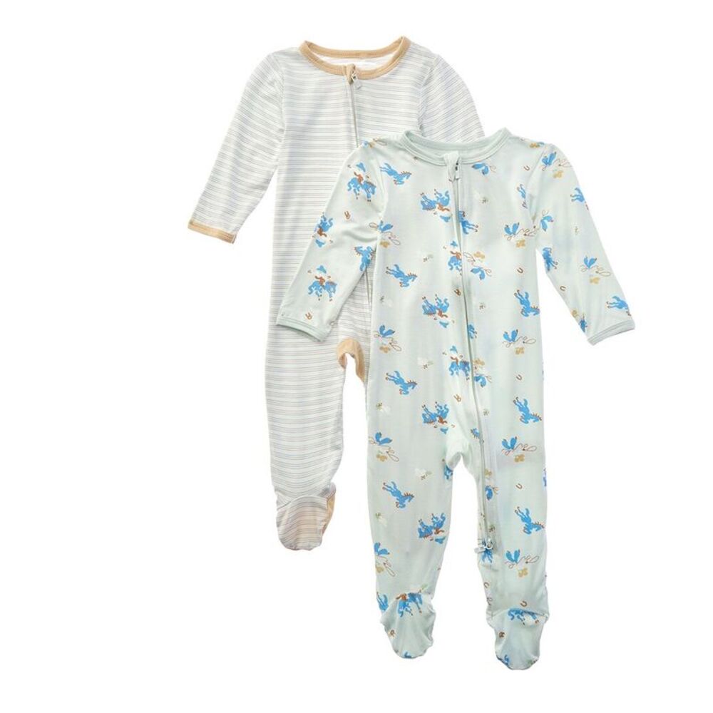 Shabby Chic Baby-Boys  Set Of 2 Footie Pajamas, Multi
